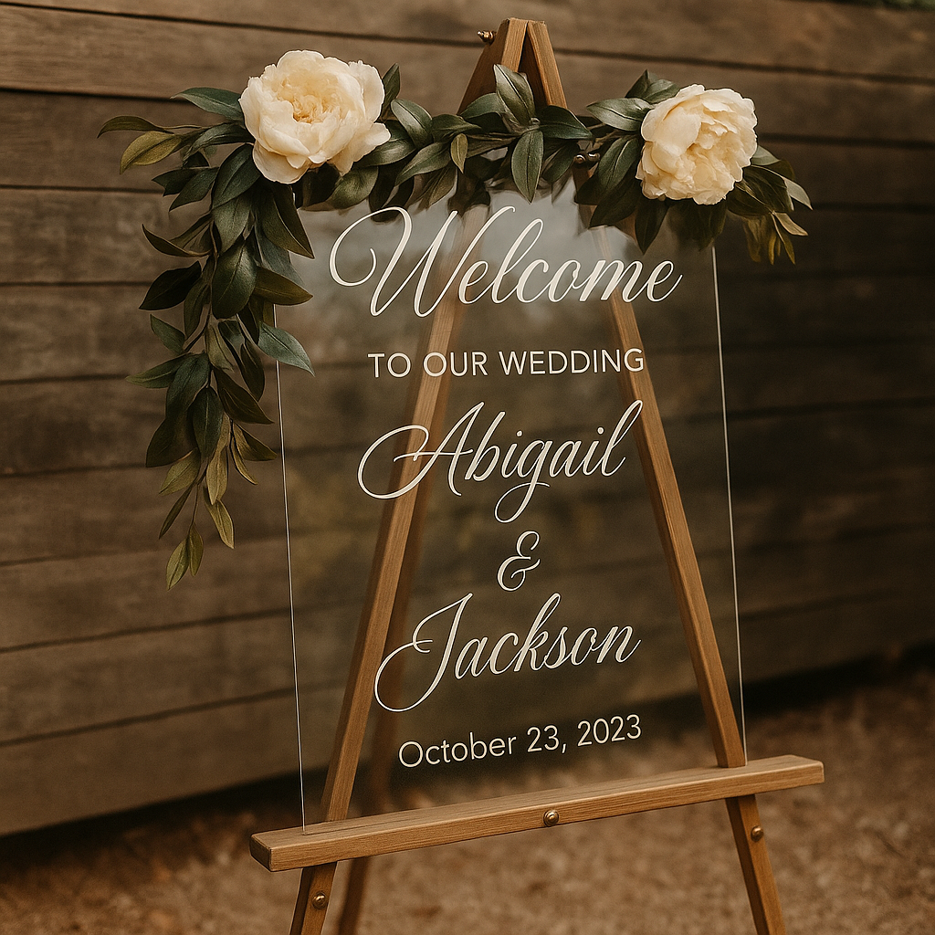 Acrylic Welcome Sign- Print My Events