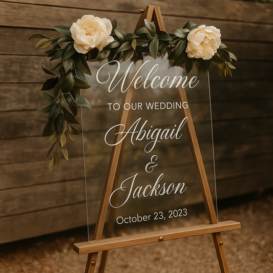 Acrylic Welcome Sign- Print My Events