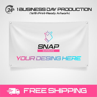 Custom Vinyl Banner | Grand Opening / Event / Party Banner | 13oz Outdoor Banner | Fast USA Print