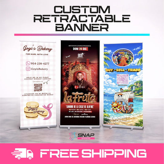 Custom Retractable Banner Stand 33x80 | Personalized Business Event Display (Full Color Print)