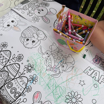 Kids Birthday Party Coloring Runner Giant Activity Banner Custom Name Age Gift