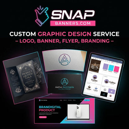 Custom Graphic Design Service – Logo, Banner, Flyer, Branding (Digital Download)