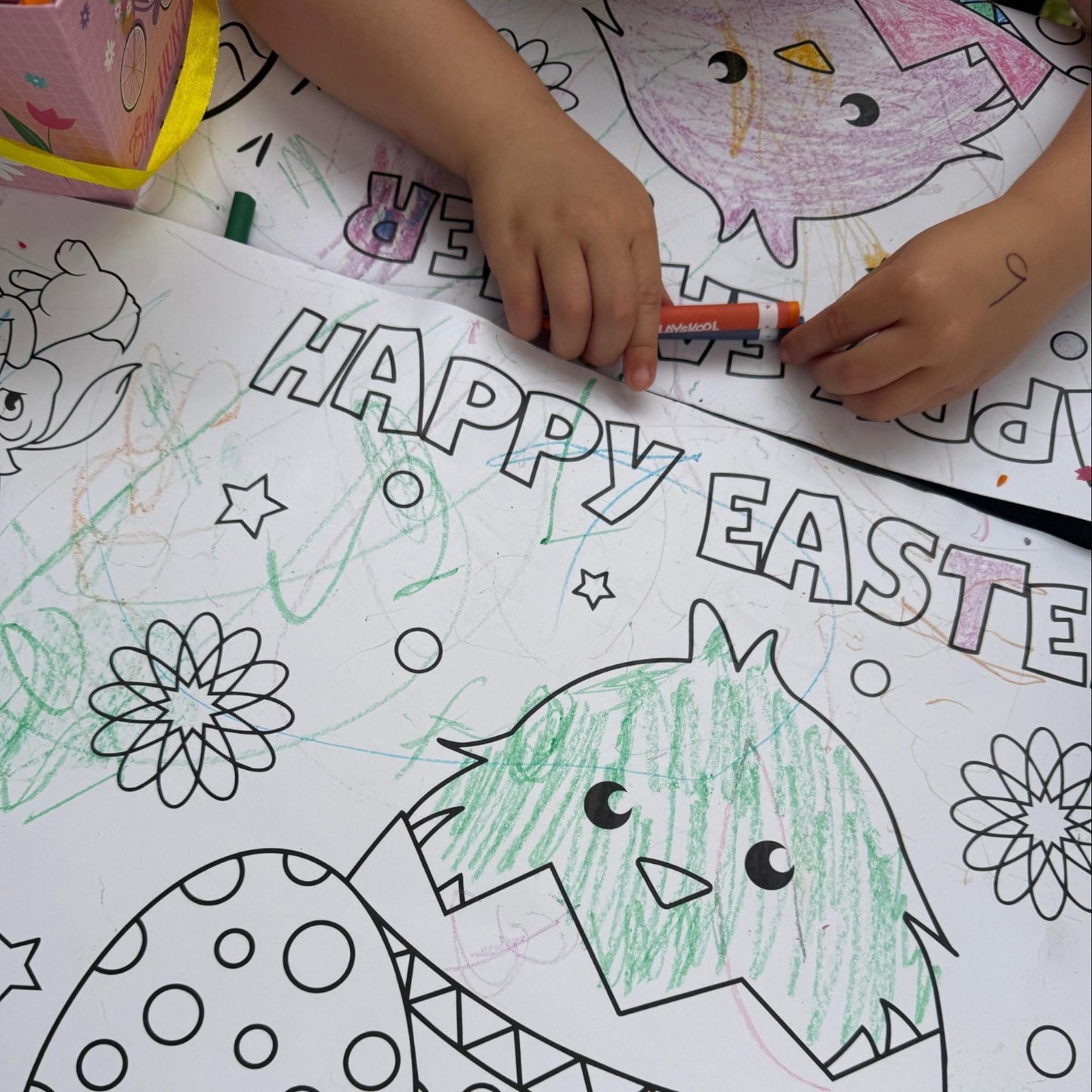 Kids Coloring Table Runner | Giant Birthday Party Activity | Personalized Party Decor
