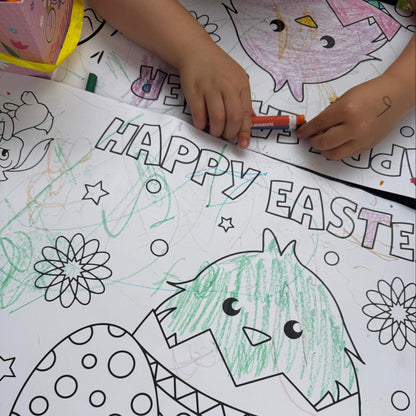 Kids Coloring Table Runner | Giant Birthday Party Activity | Personalized Party Decor