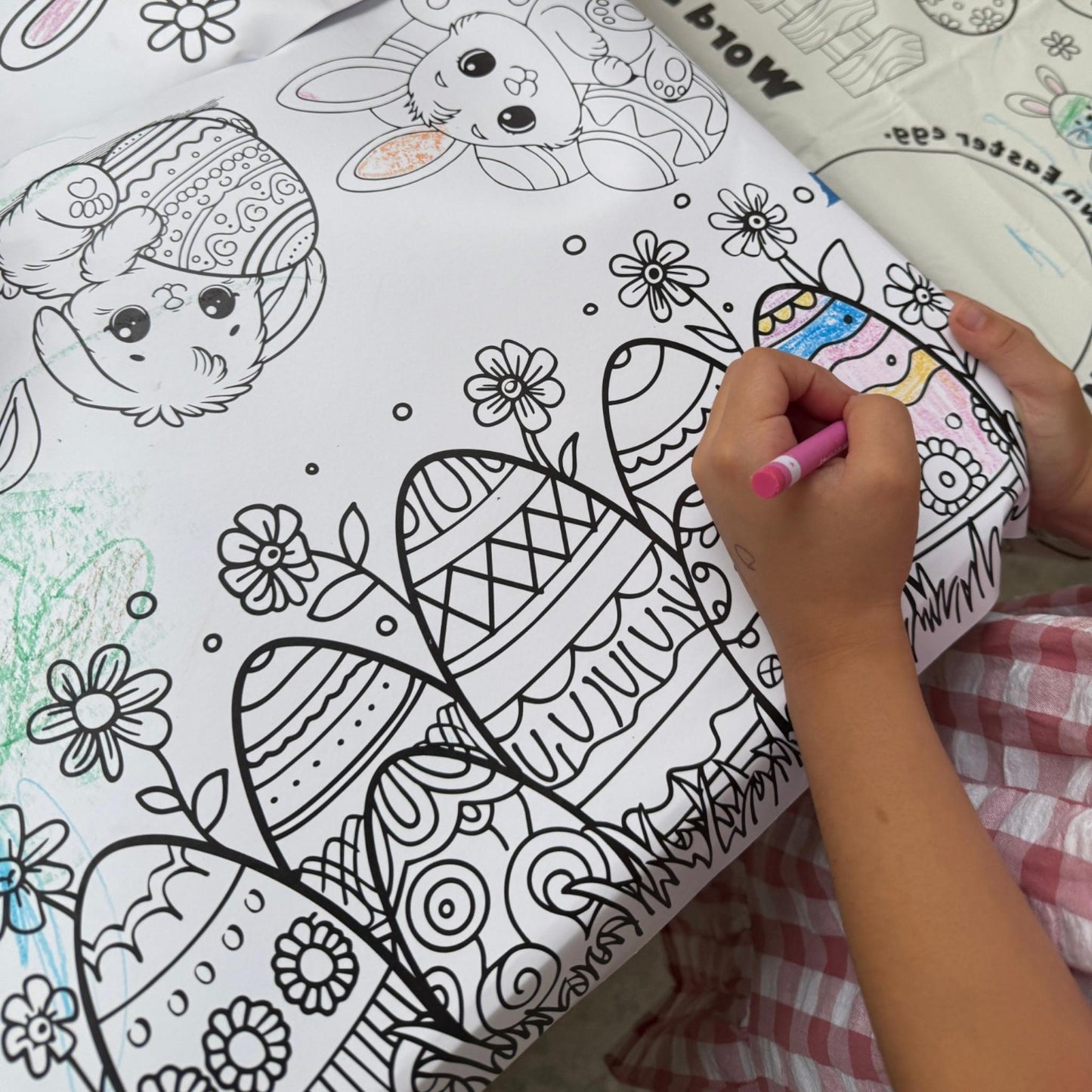 Customizable Ice Princess Coloring Table Runner | Birthday Party Activity Banner